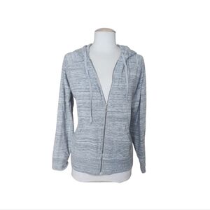 Eddie Bauer Heathered Gray Zip Up Hoodie